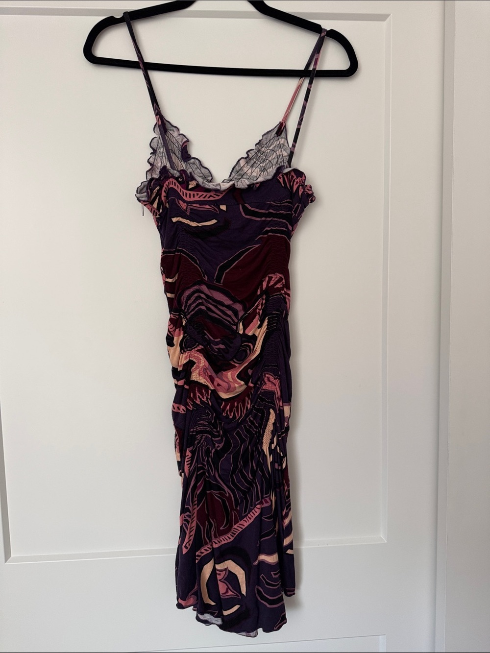 Byblos Purple Floral-Print Slip Dress with Pink and Cream Accents - Picture 5 of 13